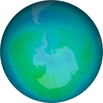 Antarctic ozone map for 2008-03